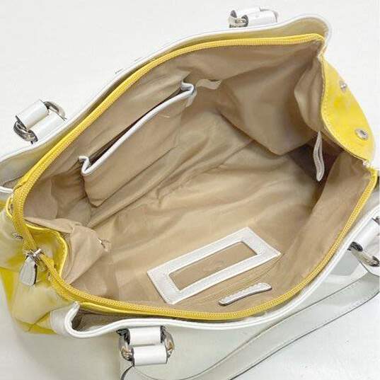 Croft & Barrow Yellow Leather Satchel Bag image number 3