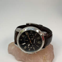 Designer Fossil Grant FS-4813 Silver-Tone Chronograph Analog Wristwatch