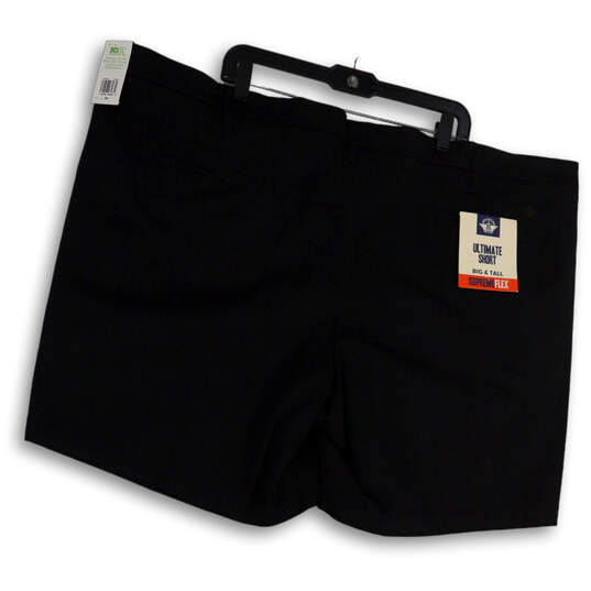 NWT Mens Black Supreme Flex Flat Front Slash Pockets Chino Shorts Size 54 image number 2