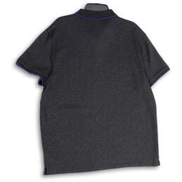 Mens Black Heather Spread Collar Short Sleeve Polo Shirt Size XXL alternative image