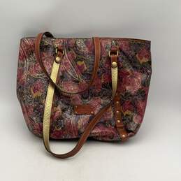 Patricia Nash Womens Multicolor Paisley Inner Pocket Double Handle Tote Bag
