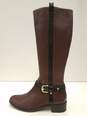Vince Camuto Vincina Brown Leather Zip Tall Knee Riding Boots Women's Size 9 M image number 2