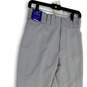 NWT Mens Gray Flat Front Button Straight Leg Sporty Baseball Pants Size XS image number 4