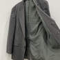Mens Gray Black Long Sleeve Single Breasted Two Button Blazer Size 42 R image number 4