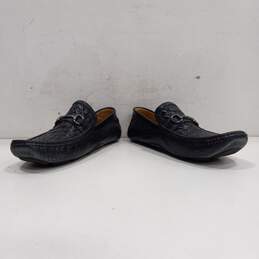 Saks Fifth Avenue Men's Black Woven Leather Loafers Black Size 10.5M alternative image