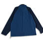Mens Blue Long Sleeve Quarter-Zip Mock Neck Pullover Sweater Size 2XL image number 2