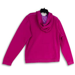 Womens Pink Long Sleeve Kangaroo Pocket Drawstring Pullover Hoodie Size XL alternative image