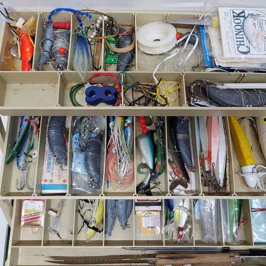 Plano Fishing Tackle Box Full of Accessories Hooks Lures Baits