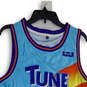 Mens Orange Blue Tune Squad Lebron James #6 Basketball Jersey Size M image number 3