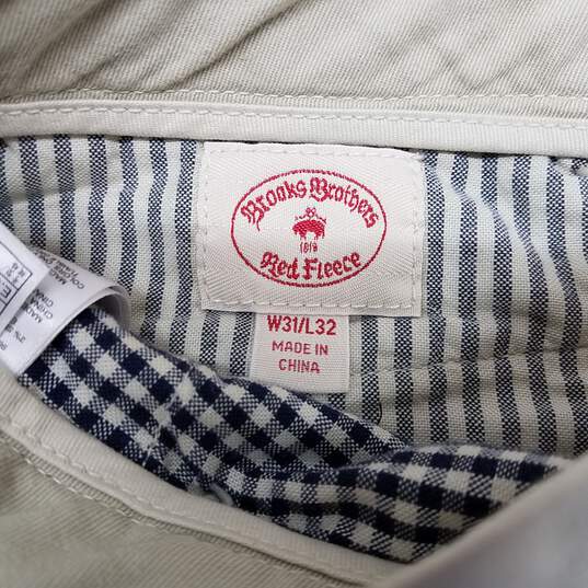Brooks Brothers Men's Beige Cotton Pants Size W31/L32 image number 3