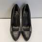 White House Black Market Black Suede and Leather Pump US 8 image number 6