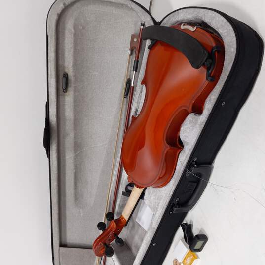 4 String Violin w/Bow and Black Case image number 4