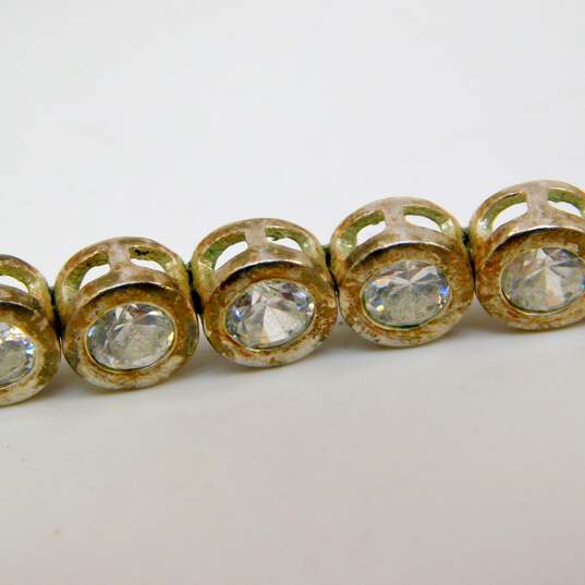 Celestial 925 Sterling Silver Moon & Star Drop Earrings Pendant Necklace & CZ Bracelet 27.6g image number 3