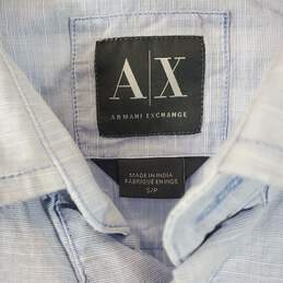 Armani Exchange Men Purple Cotton Button Up Shirt Sz S alternative image