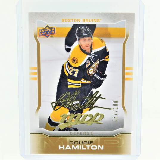 2014-15 Dougie Hamilton Upper Deck MVP Gold Script /100 Boston Bruins image number 1