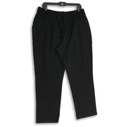 Womens Black Elastic Waist Slash Pocket Pull-On Ankle Pants XL Petite alternative image