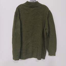 L.L. Bean Men's Green 100% Lambs Wool Full Zip Jacket Size XL-Tall alternative image