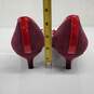 Stuart Weitzman Women's Purple Suede Red Patent Leather Trim Kitten Heels Size 11 AUTHENTICATED image number 7