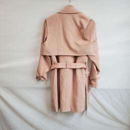 Topshop Blush Pink Belted Trench Coat WM Size 6 NWT alternative image