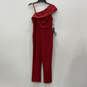 NWT Womens Red Ruffled One Shoulder Side Zip One-Piece Jumpsuit Size 6 image number 2