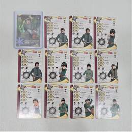 Rare 2007 Naruto Lot of 12 Holofoil Guy/Rock Lee Cards w/ Secret and Hyper Rares