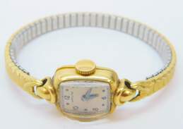 Vintage 14K Yellow Gold Case Hamilton 17 Jewel Ladies Mechanical Watch 13.3g alternative image