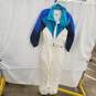 Nils Vintage Women's White & Blue Nylon Insulated Snow Suit Size 12 image number 2