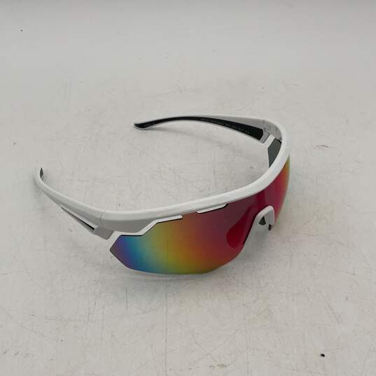 Rawlings Mens White Half Rim Sport Sunglasses With Multicolor Reflector Lenses image number 1