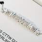 Sterling Silver Diamond ( Mom ) 9in Slide Pull Bracelet 3.5g image number 1