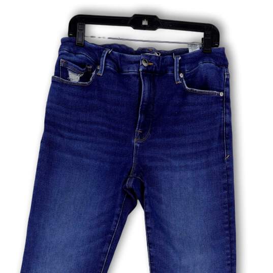 Womens Blue Denim Medium Wash Pockets Stretch Bootcut Jeans Size 12/31 image number 3