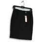 NWT Womens Black Flat Front Side Zip Straight & Pencil Skirt Size Small image number 1