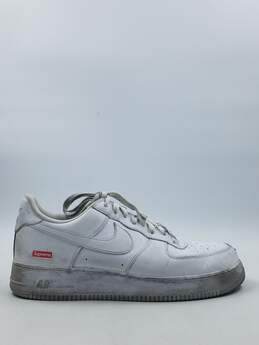 Authentic Supreme X Nike Air Force 1 Low White M 12