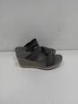 Women's Olive Green Leather Wedge Slides Size 10 image number 3