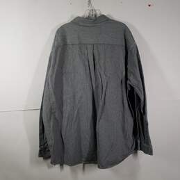 Mens Cotton Striped Long Sleeve Chest Pockets Quarter Zip T-Shirt Size 3XL alternative image
