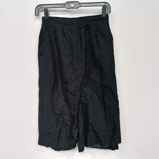 Vintage Evan-Picone Petite Women's Black 100% Wool Skirt Size 8 image number 1