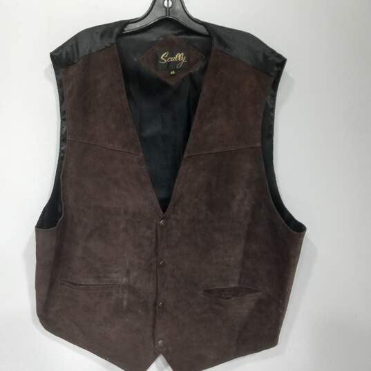Men’s Vintage Scully Leather Dress Vest Sz 4XL image number 1