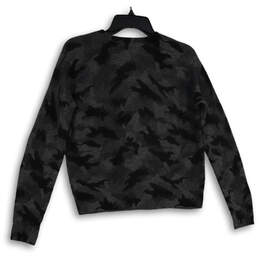 Womens Black Camouflage Crew Neck Long Sleeve Pullover Sweatshirt Size S alternative image