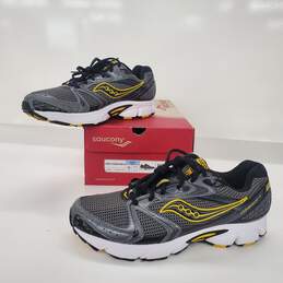 Saucony Men's Grid Cohesion 5 Black Yellow Running Shoes Size 11