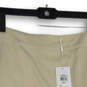 NWT Womens Khaki Flat Front Slash Pocket Back Zip Athletic Skort Size 10 image number 3