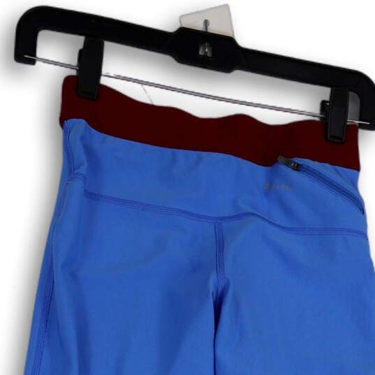 Womens Red Blue Dri-Fit Elastic Waist Stretch Pull-On Capri Leggings Sz XS image number 4