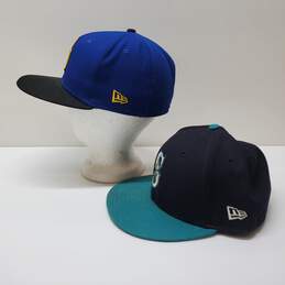 Lot of 2 Seattle Mariners + Trident Logo Fitted Hat alternative image