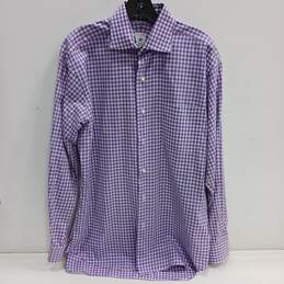 Robert Talbott Purple Button Up Shirt Men's Size M