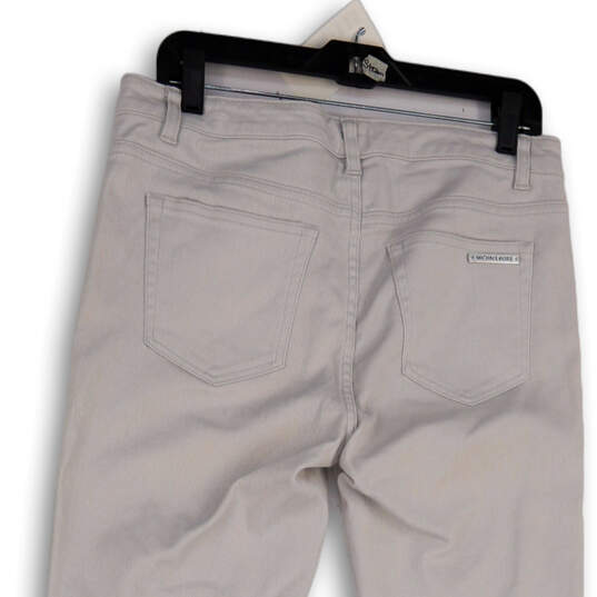 Womens White Denim Light Wash Pockets Regular Fit Skinny Leg Jeans Size 6 image number 4