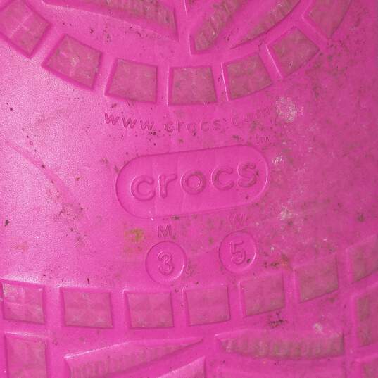 Hot Pink Crocs Unisex Platform Boots Size M3W5 image number 6