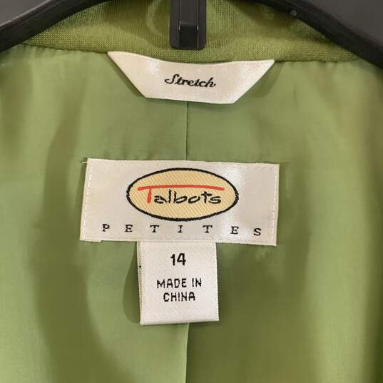 Women's Green Talbots Petites Jacket, Sz. 14 image number 3