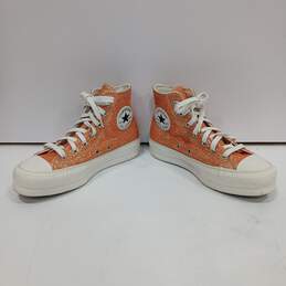 Converse Orange Sparkle Shoes Size 6.5 alternative image