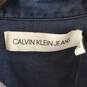 Calvin Klein Women Blue Denim Button Up Shirt S NWT image number 3