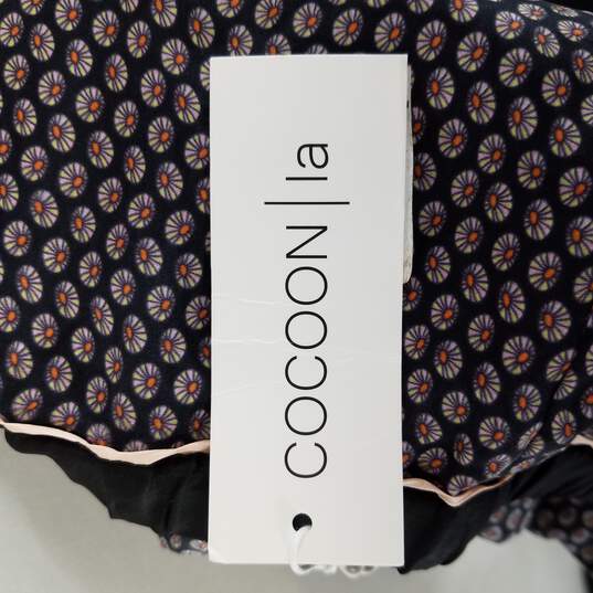 Cocoon LA Women Navy Pink Daisy Silk Pants NWT image number 5