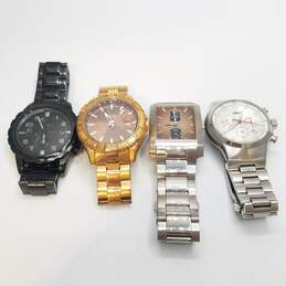 Guess Lacoste Fossil Various Mixed Models Analog Watch Bundle 4pcs.