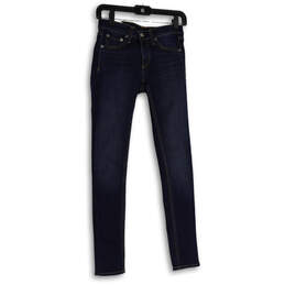 NWT Womens Blue Denim Medium Wash 5-Pocket Design Skinny Jeans Size 25